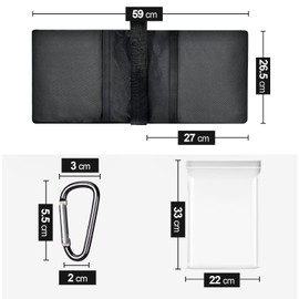 EMART Sandbag for Photography, Tripod, Stand Load Capacity, Stability Weight Bag, Multi-purpose, Fixed, Fall Prevention, Studio Sandbag, Stackable, Light Stand Sandbag, Sturdy and Transparent PVC Bag