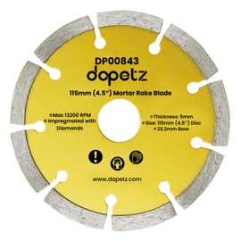 Dapetz ® Diamond Disc Mortar Raking Disc 115mm 4.5" Diamond Pointing Raker Disc Angle Grinder Blade Masonry Ideal for Grinding Crimped Mortar for Re-Pointing Work Mortar Raker