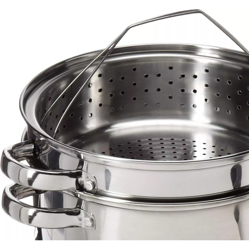 Cook Pro New 8 Quart Stainless Steel 4 Piece Multi-Cookware