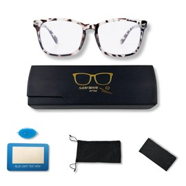 SALO MOON OPTIC Anti-Reflective Reading Glasses with Blue Light Blocking Technology Ideal for Gaming and Computer Work (TEA BEAN DESIGN AND COLOR)