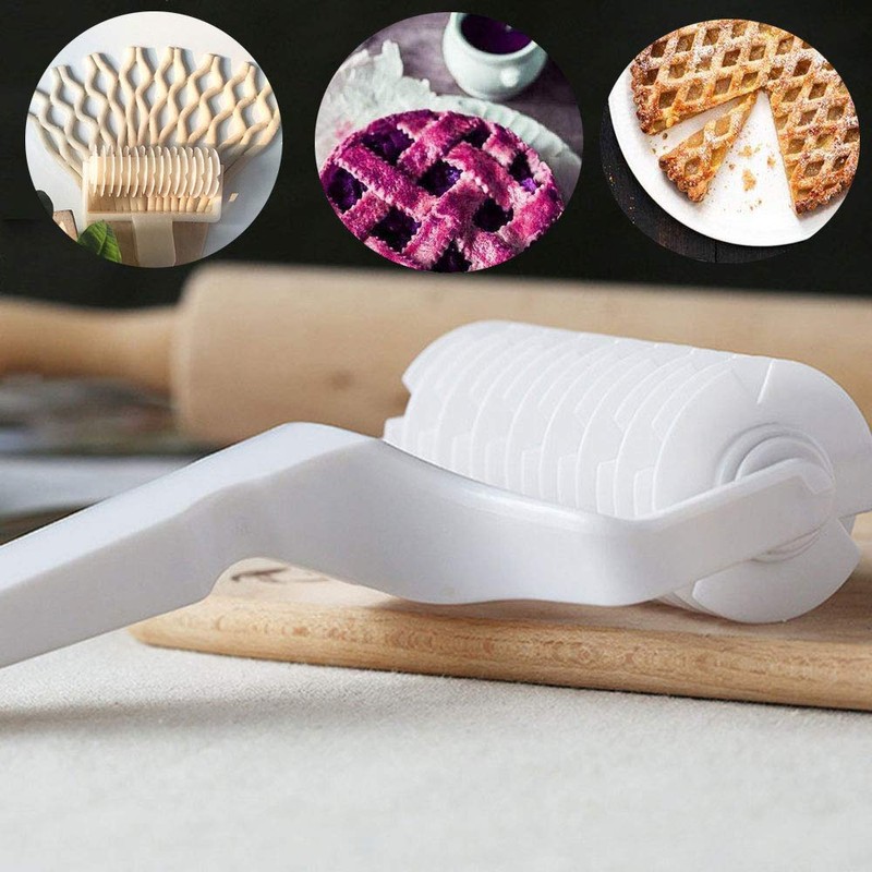 Wenxiaw Lattice Pastry Cutter Roller Cookie Roller Lattice Cutter Kitchen