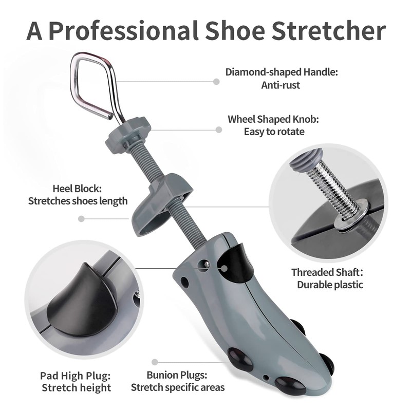 Shoe Stretcher Men 4-Way Shoe Expander Widener for Wide Feet