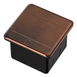 KYHSHJ Pop Up Floor Electrical Outlet Box Kit，20 Amp Stainless Steel TR Tamper-Resistant Duplex Receptacle Outlet， Corrosive Resistant Hardware，ETL Listed, Bronze