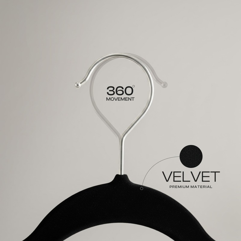 Utopia Home Velvet Hangers 50 Pack – Luxury Non-Slip Slim