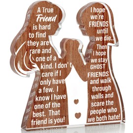 Friend Birthday Gifts for Women Friendship Best Friend Soul Sister Female Bestie BFF, Mothers Day Christmas Valentines Gifts Friends Forever Inspirational Cheer up Thank You Friend Plaque