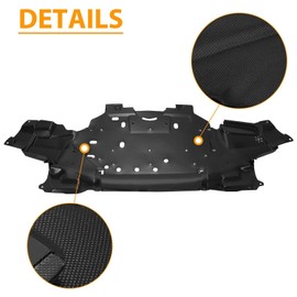 YUOQDKE 1pc Engine Under Cover Splash Shield Front Side for Honda for SE 2017 & 1 Million Edition 2019 Advanced Manufacturing Process-Specification Black Primed HO1228147 HO1228148