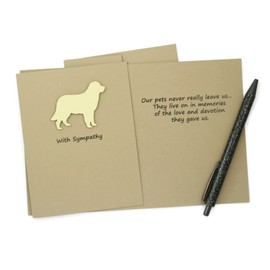 Golden Retriever Sympathy Card | Handmade Dog Condolences Greeting Card | Pet Sympathy