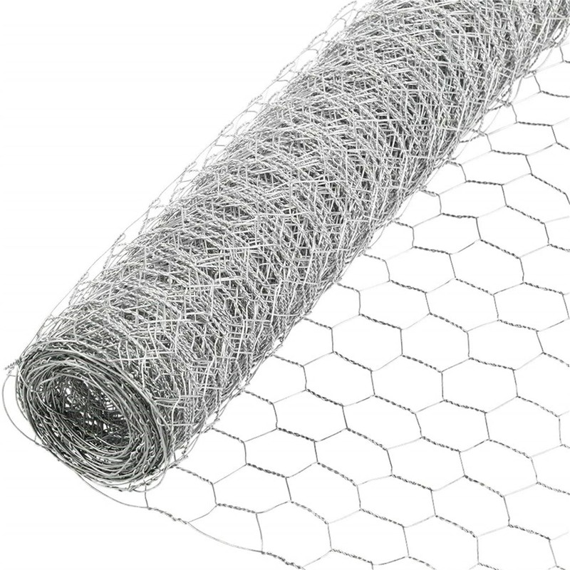 TINVHY Galvanized Hexagonal Wire Poultry Netting Mesh for Craft Projects