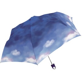 Klux Milky Tone Hand Folding Umbrella with Carabiner SKY 21.7 inches (55 cm), Rain or Sun Umbrella (NIGHT)