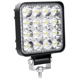 Willpower 1 x 3.3 Inch 48 W LED Work Light Bar Mini LED Headlight 12 V 24 V Spot Waterproof IP67 for Off-Road Car Tractor Boat 4 x 4 Additional Headlight Reversing Light Bar