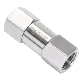 DERPIPE Air Check Valve - 1/2" NPT Female High Pressure Stainless Steel Hex One Way Valve For Air