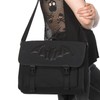 Black Canvas Bat Messenger Bag