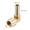 sourcing map Brass Hose Barb Fitting Elbow, 8mm Barbed x