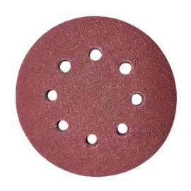 Maveek 50 Pieces 8 Holes Sanding Discs 60 Grit 5 Inch Hook and Loop Sandpaper Assortment for Random Orbital Sander