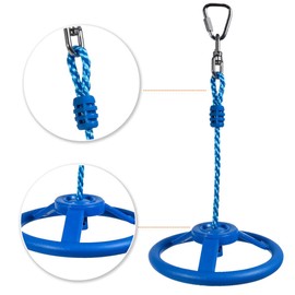 Ninja Bike Climbing Device Flywheel Slackline Accessories Outdoor Climbing Training Device Ninja Wheel Monkey Wheel (Blue)