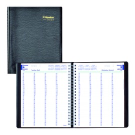 BLUELINE 2022 Essential Daily Professional Planner, Four-Person Appointment Book, 12 Months, January to December, Twin-Wire Binding, 11" x 8.5", Black, Bilingual (C960.81BT-22)