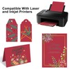 100 Sheets Red Cardstock Paper, Colored Printer Paper 8.5 x