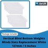 Vertical Blind Bottom Weights Blinds Slats Replacement White 127mm /