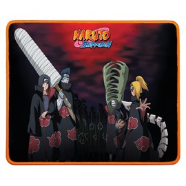 Konix Naruto Shippuden Gaming-Mauspad 32 x 27 cm - rutschfeste Gummibasis - Akatsuki-Muster