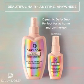 DAILY DOSE Leave-In Conditioner (8.5oz + 2oz Duo) Hair Detangler Spray (Award Winning), Paraben Free, Phthalates Free, Cruelty Free, Vegan