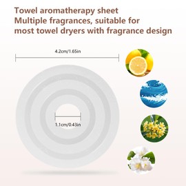 BKAOSAUW Towel Warm Fragrance Plate Fresh Fragrance Tablets, Home Fragrance Tablets, Towel Fragrance Tablets (5 Fragrance Substitutes) (15 Tablets, 5 Type B fragrances)