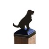 Metal Golden Retriever Post Cap for 4x4 Nominal Post (for