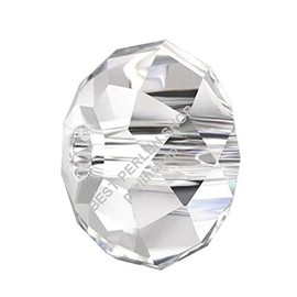 Czech Crystal Glass Beads, CZ Bohemian Faceted Rondelle Glass Beads, 4/6/8/10 mm, Choice of Colours (Crystal, 4x3 mm)