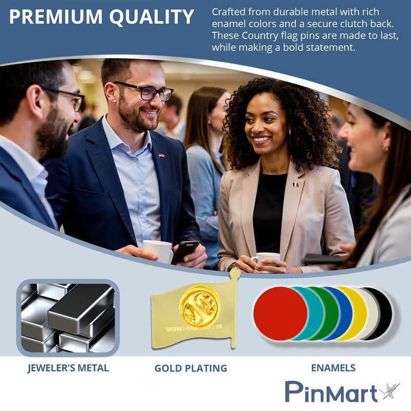 PinMart's Mexico Mexican World Flag Enamel Lapel Pin -5 Pack