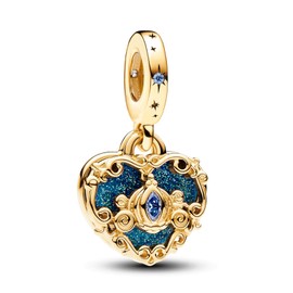 HAEPIAR S925 Charm Silver Bracelet Necklace Sterling Silver Dangles Golden Pumpkin Car Mouse for Women Girls, Cubic Zirconia