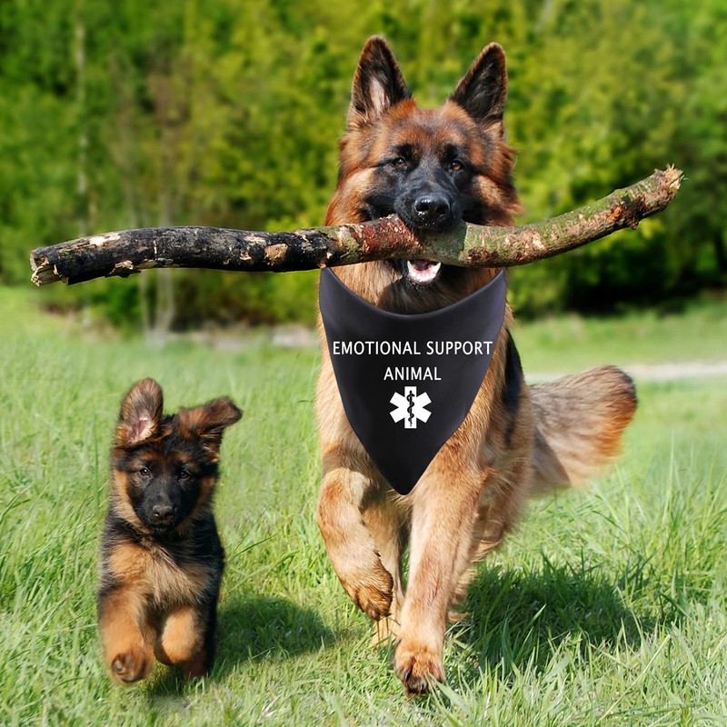 Therapy Service Animal Gift Emotional Support Animal Printed Dog Bandana