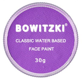 Bowitzki Bowitzki 30g Professional Face Paint Body Paint Water Based Face painting Makeup Safe for Kids and Adults Split Cake Single Color (Light Purple)