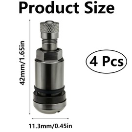 Powerruif Pack of 4 Universal Metal Valves, Valves Tyres Car Metal Car Tyre Valve Car Tyres Aluminium Valve Grey Edition Car Tyre Valve Robust Durable and Versatile Compatible for Cars