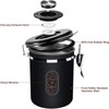 EZKOXAH Airtight Coffee Beans Canister, Stainless Steel Container with 30