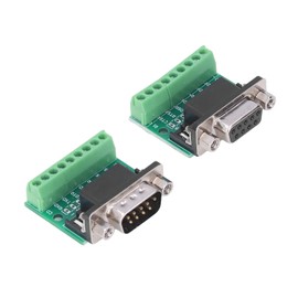 Jadeshay Cable Adapter - DB9 Male Female Adapter Screw Terminal 9 Pin 9 Hole Conversion Board for RS232 RS485