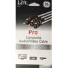 GE 12 Feet Pro Composite Audio/Video Cable, Jack Leads