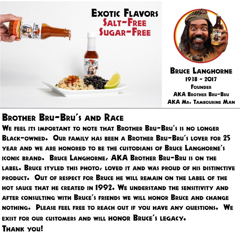 Brother Bru-Bru’s Hot Sauce – No Sodium, Salt Free, Sugar