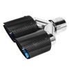 Vechkom 2.5"Inlet 3.5"Outlet Double Exhaust Tip 7.48'' Overall width Carbon