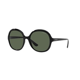 Vogue Eyewear Woman Sunglasses Black Frame, Dark Green Lenses, 56MM