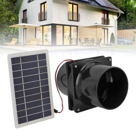 Pyhodi 10W 12V Solar Powered Exhaust Fan for Round Pipe, Efficient Cooling, Energy Saving, Solar Panel Ventilation Fan Kit for Attics, Greenhouses, RVs, Boats, Quick and Easy Installation