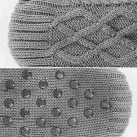 BLURBE Women’s Cuddly Socks, Men's Winter Stopper Socks, Fleece SocksWarm Thick Slipper Socks, ABS Socks, Non-Slip Slippers Plus Velvet For UK Sizes 5.5-9, Hellgrau, One Size