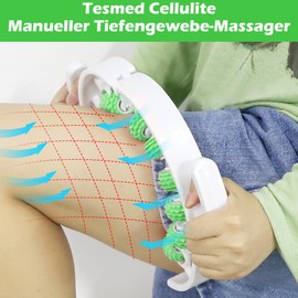 Yuragim Cellulite-Massagegerät, Manuell, 360°-Abdeckung Anti-Cellulite-Massage, Massagegerät, Massageroller, Roller, Komprimieren Und Dehnen, Oberschenkel Und Gesäß (Grün)