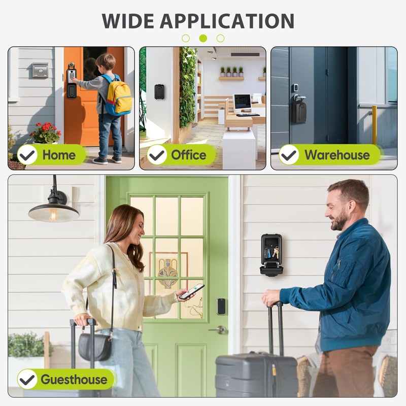 NEWIROVE Key Safe with Number Code, Large Key Safe with
