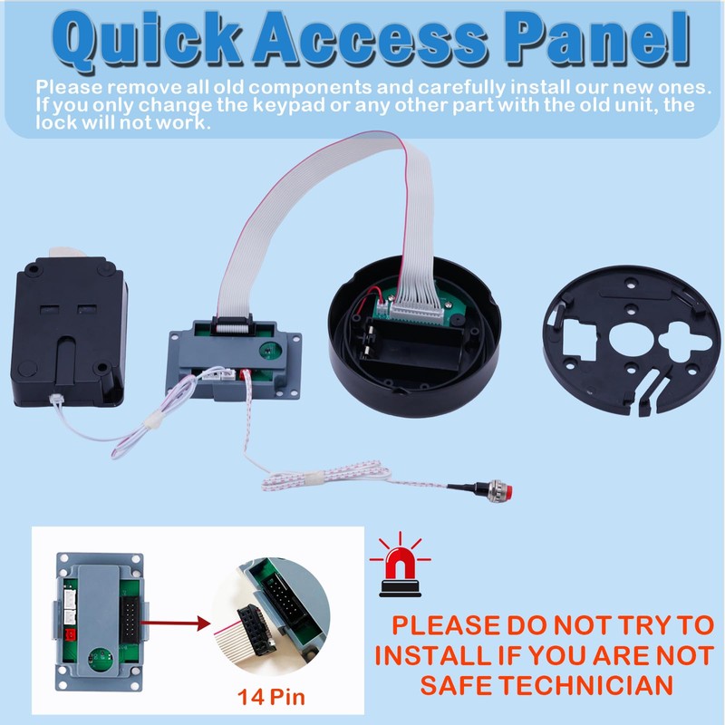 Gun Safe Lock Replacement with Swing Bolt Lock Electronic Safe