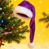 LKQBBSZ Black Christmas Santa Hat, 29.5 Inch Plush Christmas Santa