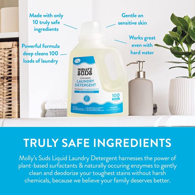 Molly's Suds Liquid Laundry Detergent | Natural Laundry Detergent Soap