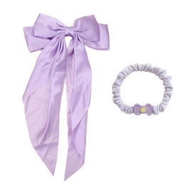 1 Piece Bow Hair Clip And 1 Piece Elastic Bow Hair Rope, Satin Hair Clip, Cute Hair Accessories, Ponytail Hair Accessories, Bow Hair Accessories, Hair Accessories