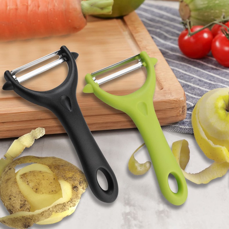 2 Pcs Y-Shaped Swivel Potato Peeler, Stainless Steel Vegetable Peeler