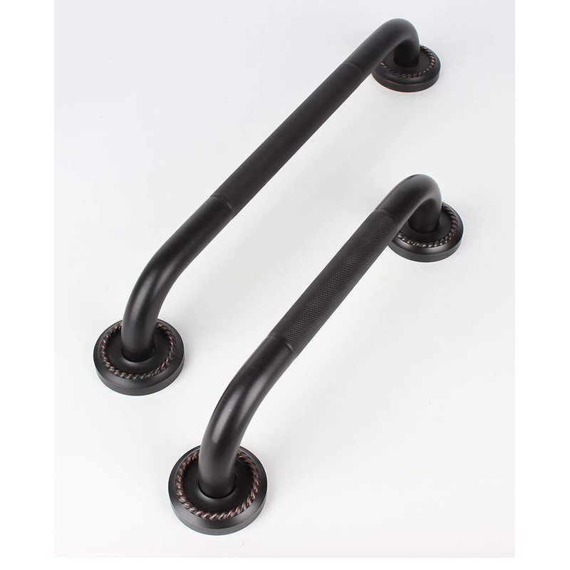700Brass 20-Inch Grab Bar Featuring Anti-Slip Handrail, Solid Brass, Oil
