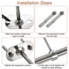 sourcing map 2 Pcs Ceiling Mount Bracket, Wardrobe Pipe Bracket,