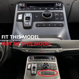 Korlot Carbon Fiber Central Control Gear Shift Panel Storage Box Cup Holder Cover Trim Accessories for 2020-2025 Hyundai Palisade